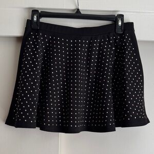 Rue21 Black Skater Skirt with Gold Studs Large
